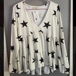 Boutique star babydoll shirt